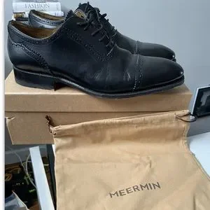 Meermin Elton Mens Black Dress Shoes UK Size 10 E, Preowned With Box And Shoebag Meermin | Shoes | Meermin Elton Mens Black Dress Shoes Uk  main image 3